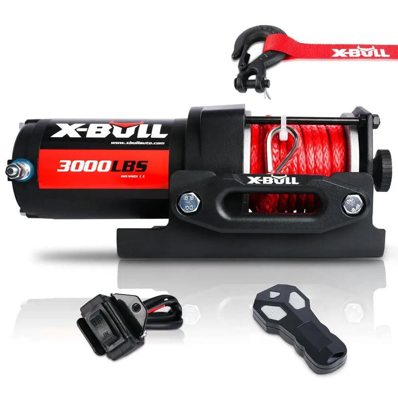 SportZone.co.nz Auto Accessories > Auto Accessories Others > Automotive Lifts & Hoists X BULL 12V Electric Winch 3000lbs Wireless Synthetic Rope for Boat ATV 4WD XBULL 12V Electric Winch 3000lbs With Wireless Rope
