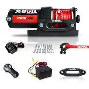 SportZone.co.nz Auto Accessories > Auto Accessories Others > Automotive Lifts & Hoists X BULL 12V Electric Winch 3000lbs Wireless Synthetic Rope for Boat ATV 4WD XBULL 12V Electric Winch 3000lbs With Wireless Rope