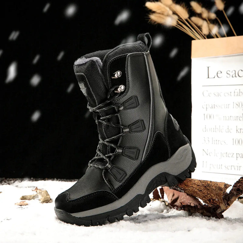 Women's Fleece-Lined Snow Boots - Warm Leather Winter Boots for Outdoor Activities by Mead's Supply & Equipment Outfitters limited