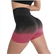 Women's High-Waist Gradient Yoga Shorts - Athletic Workout Shorts | Gym & Fitness by Mead's Supply & Equipment Outfitters limited