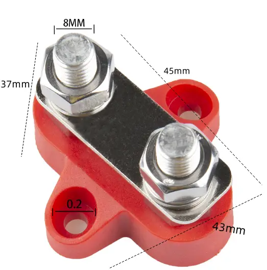 Battery Power Distribution Terminal Block Set Dual M8 by salelink.co.nz