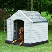 Pet Dog House Plastic Dog Kennel for Indoor Outdoor Animal Shelter Weatherproof by dealonline.co.nz