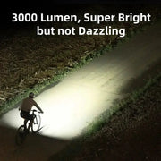 3000-Lumen Bicycle Headlight (Rechargeable) by Habicare