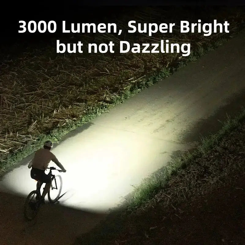 3000-Lumen Bicycle Headlight (Rechargeable) by Habicare