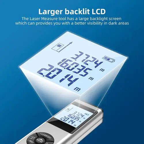 100m Laser Tape Measure Accurate Distance Meter Construction by salelink.co.nz