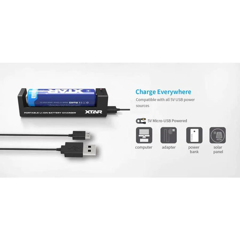 XTAR MC1 1 Bay USB Battery Charger by That Watch Shop