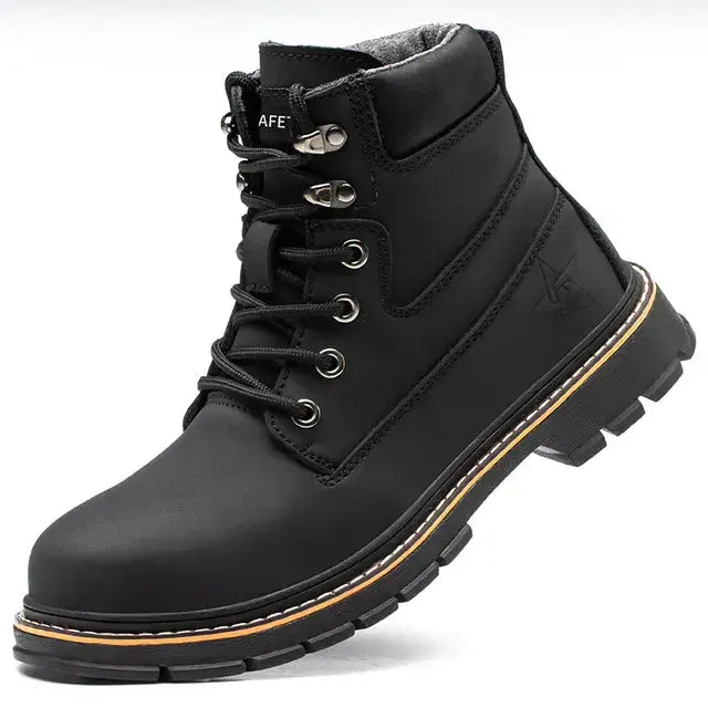Men's Waterproof Steel-Toe Winter Plush Safety Boots by Mead's Supply & Equipment Outfitters limited