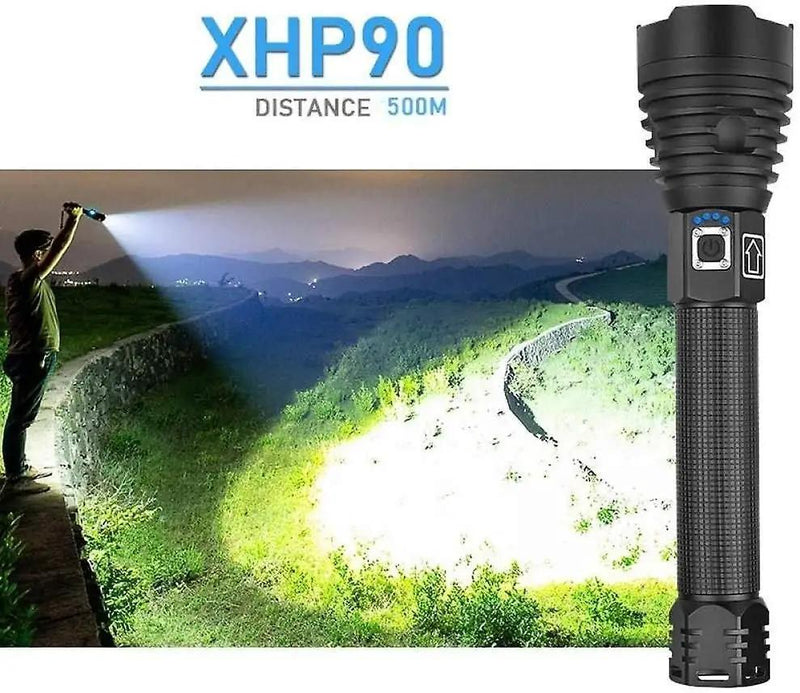 XHP90 3000LM Tactical 3 Mode Zoom Flashlight LED Hunting Torch by salelink.co.nz