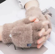 Women's Convertible Fingerless Gloves - Warm Fleece Flip Mittens | Winter Accessories by Mead's Supply & Equipment Outfitters limited