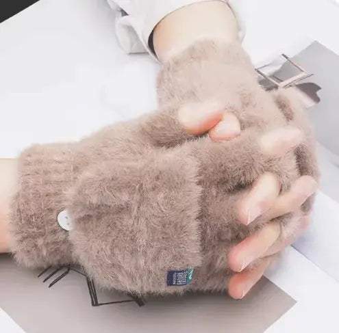 Women's Convertible Fingerless Gloves - Warm Fleece Flip Mittens | Winter Accessories by Mead's Supply & Equipment Outfitters limited