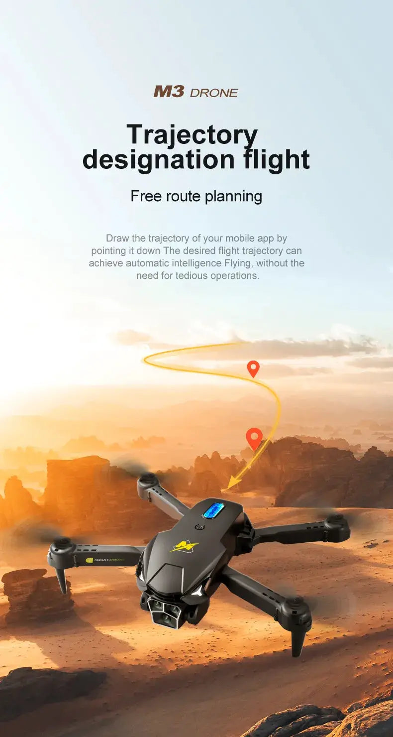 UAV Three Camera HD Drone - Optical Flow Positioning with Obstacle Avoidance | Orange & Black by Mead's Supply & Equipment Outfitters limited
