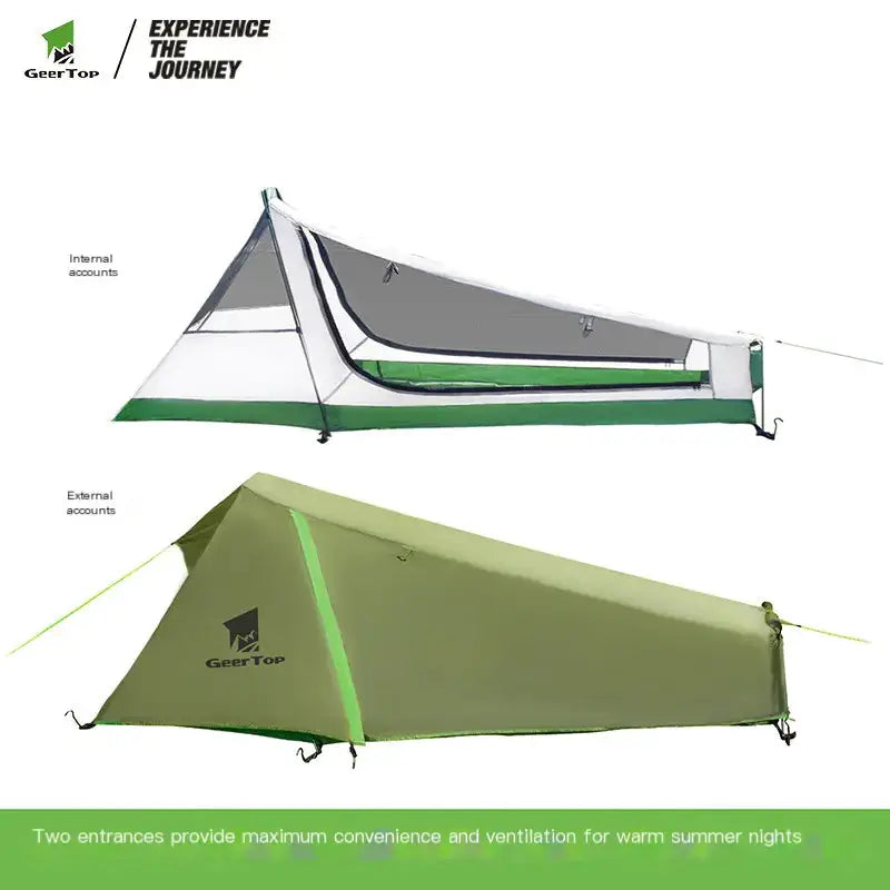 New Waterproof Pyramid Tent for Outdoor Camping - Single Person Lightweight Shelter by Mead's Supply & Equipment Outfitters limited