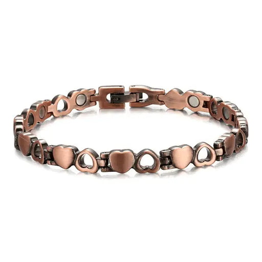 Womans Magnetic Bracelet - Copper Hearts #573 by NZ Diver