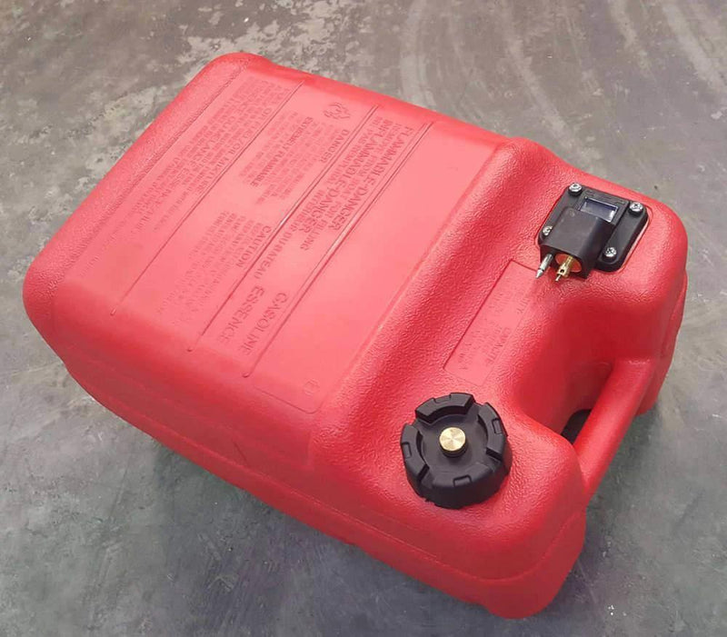 Fuel Tank - 6 US Gallon 23 l Yamaha - Durable red design with sturdy handle and standard fuel connection fitting.