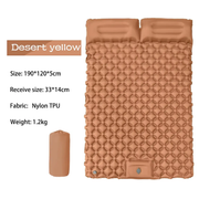 Ultralight 2 Person Inflatable Camping Sleeping Mat with Built-in Foot Pump and Pillow YFHY7016 by ECOTREK