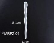 Silicone Hairpin Mould Clear Hairpin Hair Stick Mould DIY Epoxy Resin Mould Jewelry Casting Mouldfor Resin Hair Pin Making DIY Craft Supplies - 02 by Resin Art NZ