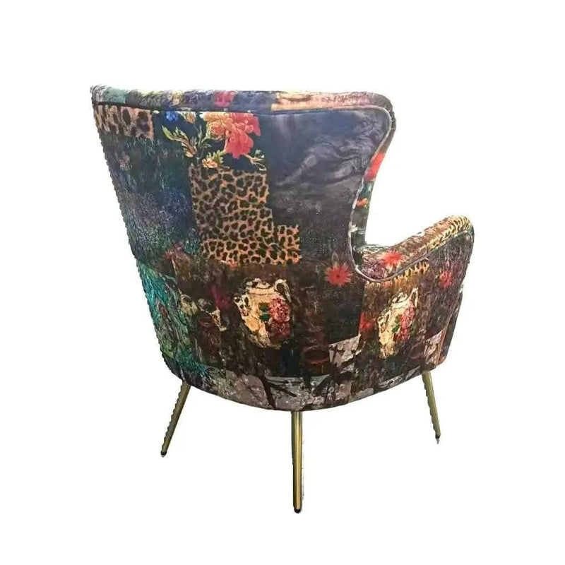 BroDeals Arm Chairs, Recliners & Sleeper Chairs Patchwork Armchair - Leopard Patchwork Armchair - Leopard