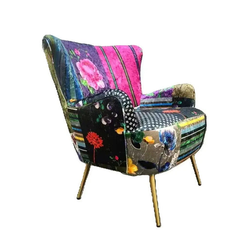 BroDeals Arm Chairs, Recliners & Sleeper Chairs Patchwork Armchair - Pink/Multi Patchwork Armchair - Pink/Multi