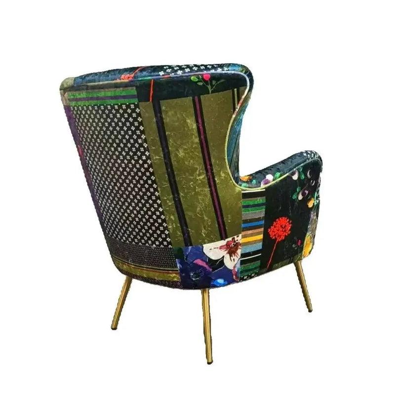 BroDeals Arm Chairs, Recliners & Sleeper Chairs Patchwork Armchair - Pink/Multi Patchwork Armchair - Pink/Multi