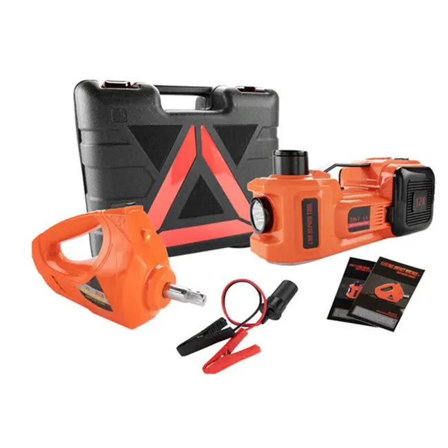 5Ton 12V Car Electric Hydraulic Floor Jack Lift + Impact Wrench Kit Box 3 in 1 by salelink.co.nz