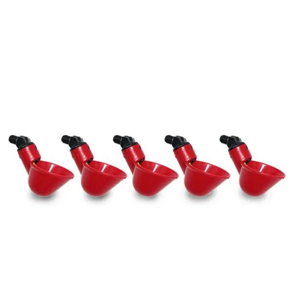 Automatic Cups Water Feeder Drinker Chicken Waterer Poultry Chook Bird by salelink.co.nz