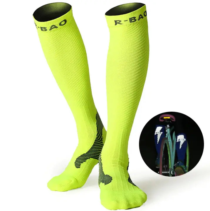 Professional Long Compression Socks for Running and Cycling - 72% Nylon Athletic Support by Mead's Supply & Equipment Outfitters limited