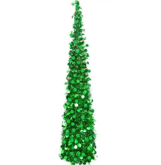 1.5M Collapsible Christmas Tinsel Tree Pop Up Artificial Xmas Tree by salelink.co.nz