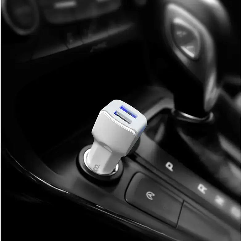 techplus Z23 Dual USB Car Charger 2.4A 12W | Fast In-Car Charging Adapter TechPlus Z23 Dual USB Car Charger 2.4A 12W