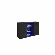 Zara Black RGB LED Lighting Side Stand by sue-e furniture
