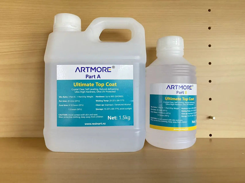Anti-Yellowing Ultimate Top Coat Crystal Clear Epoxy Resin for Table Top Coffee Table Bar Top 3:1 by Resin Art NZ