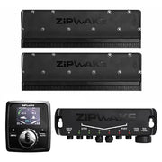 Zipwake 300mm Automatic Trim Tabs Kit inc Disply showing interceptors and display control unit.