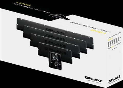 Zipwake 600mm Automatic Trim Tabs Kit packaging featuring dynamic trim control system and durable interceptors.