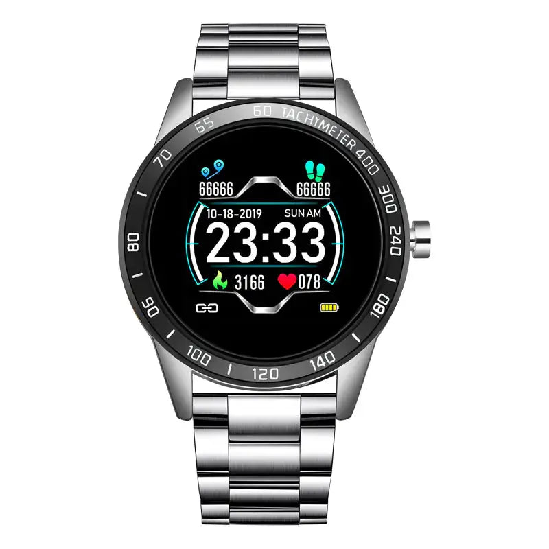 Multi-Functional Smart Watch with Steel Band - Business Style Alloy Case | Black, Gold, Silver by Mead's Supply & Equipment Outfitters limited